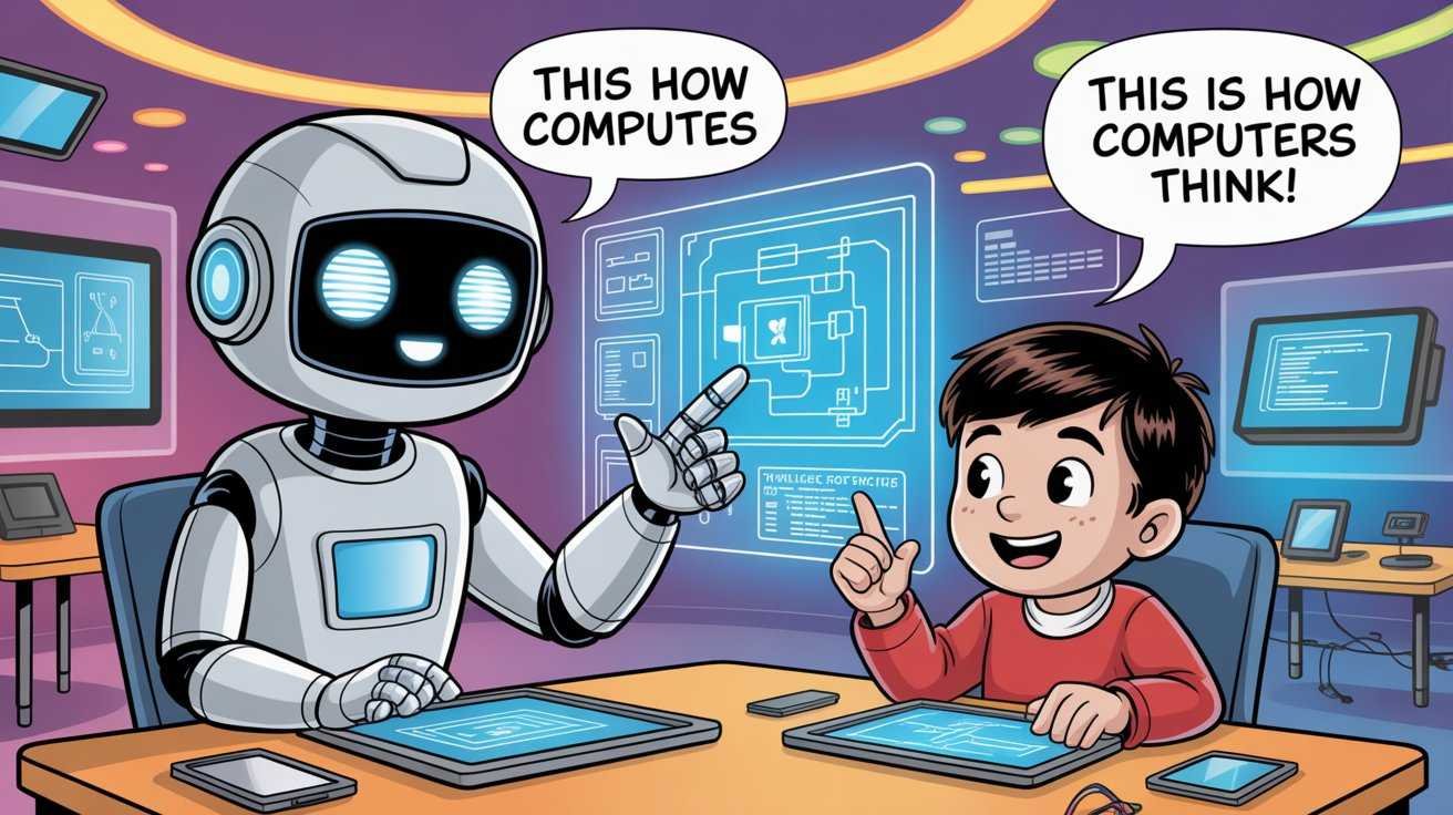 Vibrant comic page with 'THIS HOW COMPUTES' pop art style