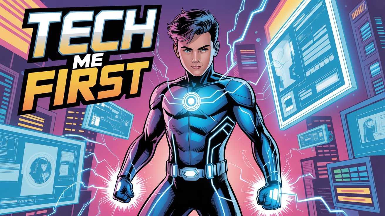 Vibrant comic book cover illustration with dynamic colors