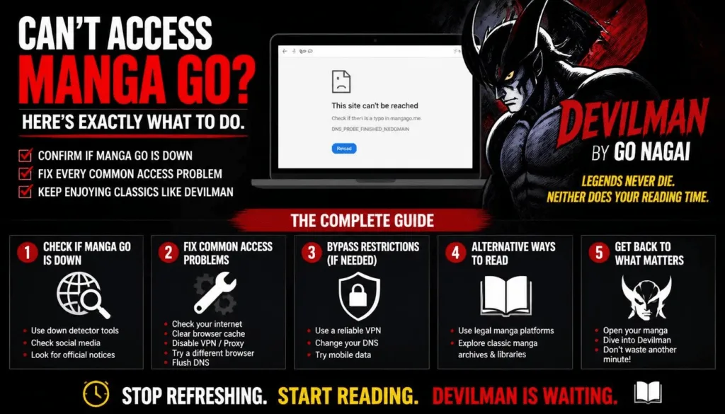 Is Manga Go Down? Fix Not Working Errors & Read Devilman